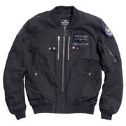 レーシングジャケット ブラック L HOUSTON HTVA-2012S KATANA MA-1 COTTON JAC KATANA JAC BLACK L