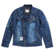 レーシングジャケット ネイビー S ocean pacific OPVA-2002S デニムダブルライダース M/C JAC NAVY S