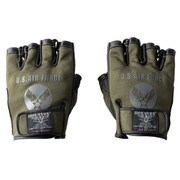 レーシンググローブ カーキ L-XL HOUSTON HTVG-2013S メッシュレザー半指グローブ KHAKI L-XL