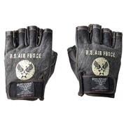 レーシンググローブ デニムブラック L-XL HOUSTON HTVG-2013S メッシュレザー半指グローブ DENIM BLACK L-XL