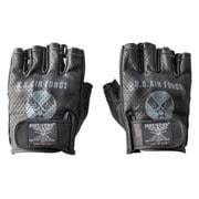 レーシンググローブ ブラック L-XL HOUSTON HTVG-2023S パンチングレザー半指グローブ BLACK L-XL