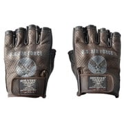 レーシンググローブ ブラウン L-XL HOUSTON HTVG-2023S パンチングレザー半指グローブ BROWN L-XL
