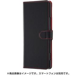 RT-RXP1M2ELC3/BR [Xperia 1 II 用 手帳型ケース シンプル スリープ機能対応 ブラック/レッド]