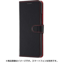 RT-RXP10ELC3/BR [Xperia 10 II 用 手帳型ケース シンプル スリープ機能対応 ブラック/レッド]
