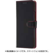 RT-RXP10ELC3/BR [Xperia 10 II 用 手帳型ケース シンプル スリープ機能対応 ブラック/レッド]