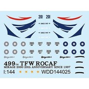 WDD144025 中華民国空軍 ミラージュ2000-5 配備20周年記念塗装機 デカール [1/144スケール デカール]