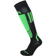 CA-2608 KIDS PERFORMANCE LIGHT WMKD-002-155 BLACK/GREEN XLサイズ(23-24.5cm) [スキーソックス キッズ]