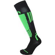 CA-2608 KIDS PERFORMANCE LIGHT WMKD-002-155 BLACK/GREEN Sサイズ(17-18cm) [スキーソックス キッズ]
