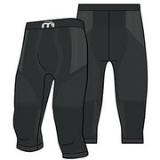 MAN 3/4 TIGHT PANTS WMUX061-011 CM7024 BLACK サイズ1 [スキーアンダータイツ メンズ]