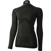 Woman long sleeves mock neck IN-1456 Black 3 [スキーアンダーシャツ レディース]