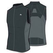 FULL-ZIP WIND & WATER RESISTANT VEST WMOX012-0072 GI336 BLACK サイズ2 [スキーウェア ベスト ユニセックス]