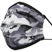 マスク フリーサイズ グレー CASUAL MASK ON FLEEK プリーツタイプ カモフラージュ柄 1枚 14648200