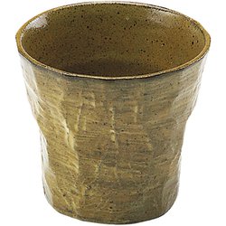 タタキロックグラス 黄瀬戸萩 161-121