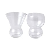 RO-0102/2 [日本酒グラスセット 男女二人を表現するデザイン （Rondes（ロンデ） ペア 木箱入）]
