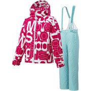 JUNIOR SUIT DWJQJH93 DPT (DPT)ピンクタイポグラフィー 150cm [スキーウェア ジュニア]