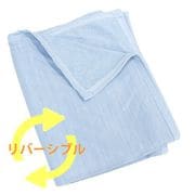 クールケット ハーフケット 両面使える ひんやり冷たい & ふんわり綿パイル ブルー 約100cm×140cm TK101018-76