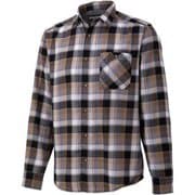 プラッドロングスリーブシャツ PLAID L/S SHIRT TOMQJB76 BK Mサイズ [アウトドア シャツ メンズ]