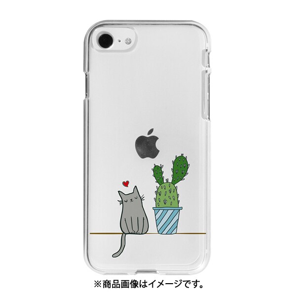 Ds103i9 Iphone Se 第2世代 8 7 用 ソフトクリアケース 猫とサボテン