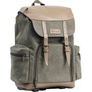 ミラーレス・一眼レフ帆布カメラバックパック 三脚取付け可(2気室) グリーン OS05303-02_M-02