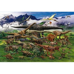 100-022 恐竜大集合 [ジグソーパズル 学べる ラージ 100ピース （完成サイズ：38×26cm）]