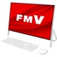 デスクトップパソコン ESPRIMO FHシリーズ/23.8型ワイド/Celeron 4205U/メモリ 4GB/SSD 512GB/DVDスーパーマルチ/Windows  10 Home 64ビット/Office Personal 2019/ホワイト FMVF52E1W