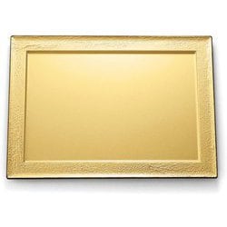 お盆 トレー 尺0長手炉縁盆 渕絞り金/裏黒塗 OL-18-1