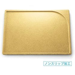 お盆 トレー 尺2袖型盆 タタキ金SL/裏黒塗 OL-18-10