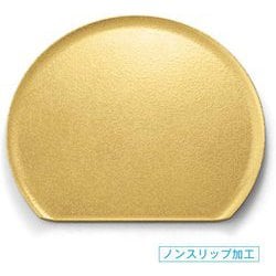 お盆 トレー 尺4浪漫半月盆 タタキ金SL/裏黒塗 OL-20-14