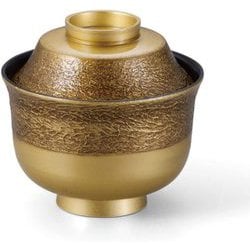 お椀 TA3.2寸富士型小吸物椀 絞り墨入れ金内黒 OL-23-3
