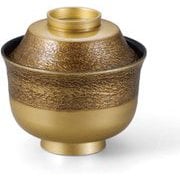 お椀 TA3.2寸富士型小吸物椀 絞り墨入れ金内黒 OL-23-3