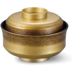 お椀 TA4.5寸天竜寺椀 絞り墨入れ金内黒 OL-24-6
