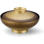 お椀 平富士煮物椀 絞り墨入れ金内黒 OL-25-3