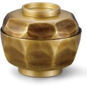お椀 TA5寸荒彫亀甲丸丼 墨入れ金内黒 OL-26-3