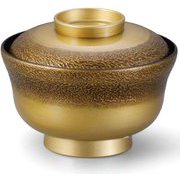 お椀 TA5.5寸かすみ丼椀 絞り墨入れ金内黒 OL-26-4