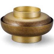 お椀 6寸高野椀 絞り墨入れ金内黒 OL-26-6
