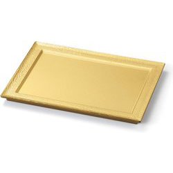 プレート 皿 8.5寸長角プレート 渕絞り金/裏黒塗 OL-30-1