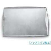 OL-39-9 [お盆 トレー 耐熱尺2渕付ウェーブトレー タタキ銀SL/裏黒塗]