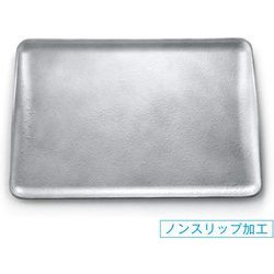 お盆 トレー 尺1スレンダートレー タタキ銀SL/裏黒塗 OL-39-12