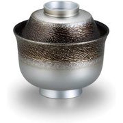 お椀 TA3.2寸富士型小吸物椀 絞り墨入れ銀内黒 OL-43-3