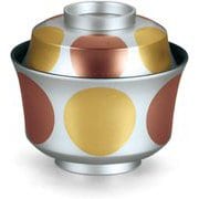 お椀 3.6寸天竜寺椀 銀内黒/金銅日月 OL-48-2
