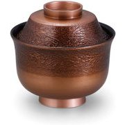 お椀 TA3.2寸富士型小吸物椀 絞り墨入れ銅内黒 OL-63-3