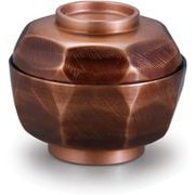 お椀 TA5寸荒彫亀甲丸丼 墨入れ銅内黒 OL-66-3