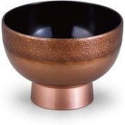 お椀 4.5河和田椀 絞り墨入れ銅内黒 OL-67-10