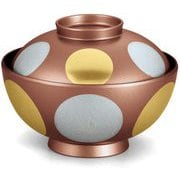 お椀 TA4.5寸仙才雑煮椀 銅内黒/金銀日月 OL-68-6