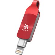 iKlips DUO+ ライトニング USBメモリ 128GB MFi認証 レッド ADRAD128GKLDPARJ