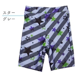 6803663-090-03 [Slant Stripe Star  スイムパンツ グレー 90cm]