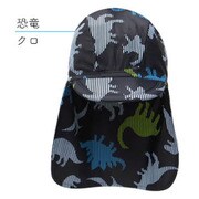 6803681-002-11 [ピンストライプダイナソー スイムキャップ 黒 Sサイズ]