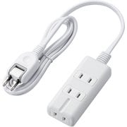磁石タップ コンセント 電源タップ たこあし 磁石付き 3個口(内3ピン1) 1m ホワイト T-KM01-2310WH
