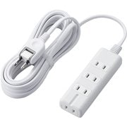 磁石タップ コンセント 電源タップ たこあし 磁石付き 4個口(内3ピン1) 5m ホワイト T-KM01-2450WH