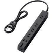 回転機能タップ 6個口(内3ピン1) 1m ブラック T-KF01-2610BK